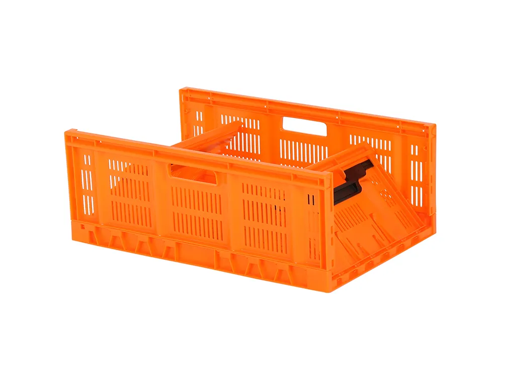 FRESH BOX folding crate - 600 x 400 x H 233 mm - orange