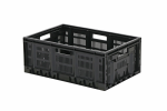 Klapkrat 600x400xH234mm geperf. zwart