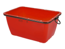 Mortelbak 200 liter met randversteviging - rood