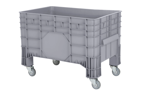 MINI BOX mobile - 1040 x 640 x H740 mm - 4 roulettes pivotantes - avec bandage en caoutchouc