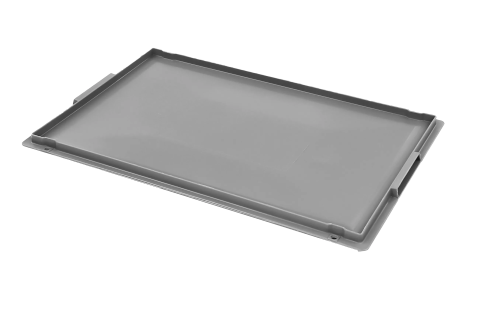 Couvercle pour bacs norme Euro - 600 x 400 mm - Gris