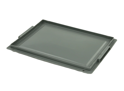 Couvercle pour bacs norme Euro - 400 x 300 mm - Gris