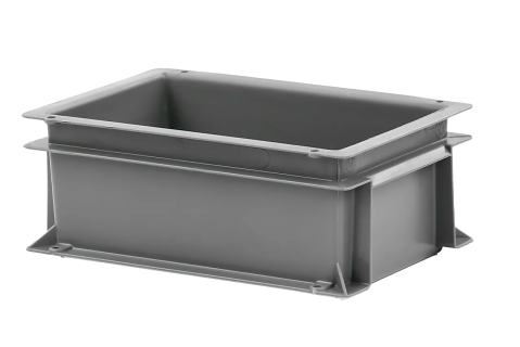 Euronorm stacking bin - 300 x 200 x H 118 mm - grey