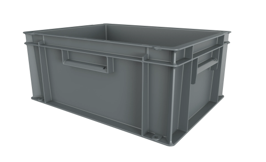 Euronorm stacking bin - 400 x 300 x H 175 mm - grey