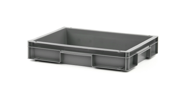 Euronorm stacking bin - 400 x 300 x H 74 mm - grey