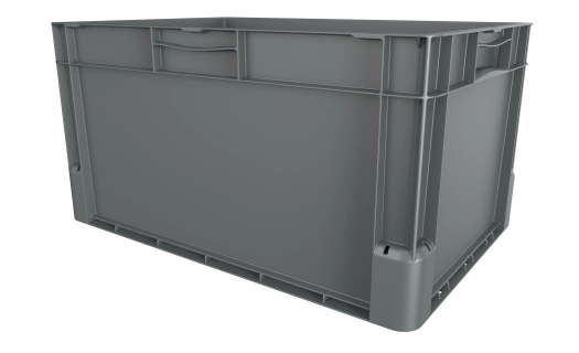 EuroClick stacking bin - 600 x 400 x H 320 mm - grey - closed