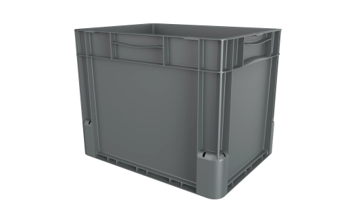 EuroClick stacking bin - 400 x 300 x H 320 mm - grey - closed