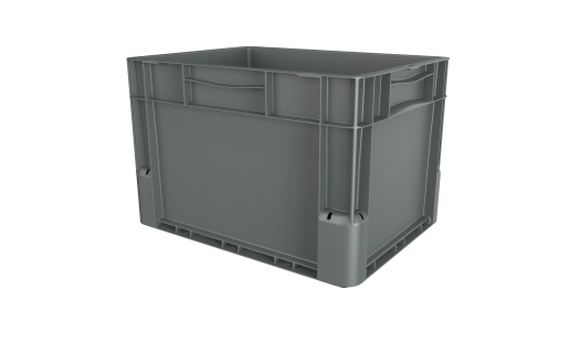EuroClick stacking bin - 400 x 300 x H 270 mm - grey - closed