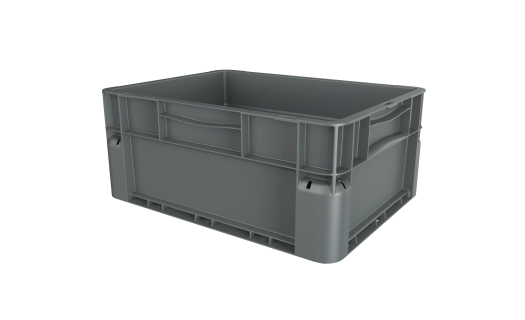 EuroClick stacking bin - 400 x 300 x H 175 mm - grey - closed