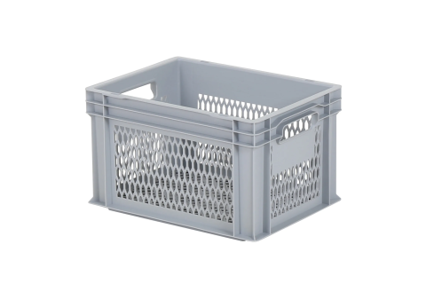 Stacking crate 400x300xH240mm grey