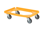 Chariot en plastique 600 x 400 mm - jaune