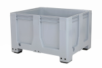 Palletbox MaxiLog - 1200x1000 mm - gesloten - 4 poten - grijs