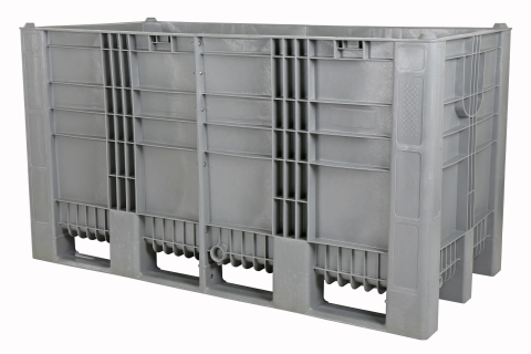 XL-size pallet box CB3 High - 2070 x 1000 x H 1140 mm - 1750 liter - DUO extended version - light grey (custom-made)