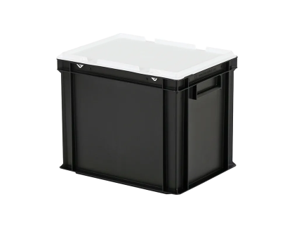 Combicolor dekselbak - 400 x 300 x H 335 mm (versterkte bodem) - zwart-wit