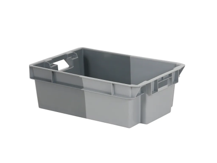 Bac gerbable embo&icirc;table Euronorm - 600 x 400 x H 200 mm - gris