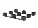 Set Kufen f&uuml;r MaxiLog Palettenbox - 2 Au&szlig;enkufen und 1 Mittelkufe - schwarz