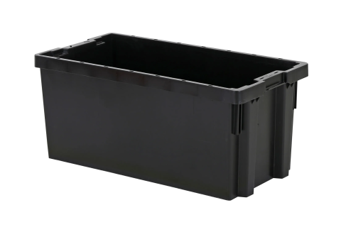 Stapel-nestbare bak Euronorm - Chafing-dish bak - 800 x 400 x H 350 mm - zwart