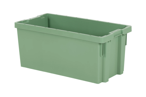 Stapel-nestbare bak Euronorm - Chafing-dish bak - 800 x 400 x H 350 mm - groen