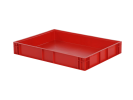 Stapelbeh&auml;lter Euronorm - 800 x 600 x H 120 mm (verst&auml;rkter Boden) - Rot