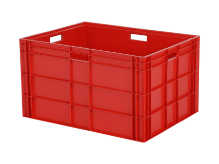 Stapelbeh&auml;lter Euronorm - 800 x 600 x H 450 mm (verst&auml;rkter Boden) - Rot