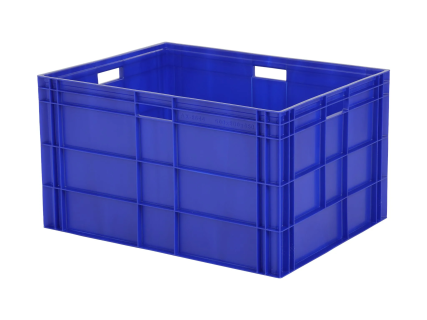 Stapelbak Euronorm - 800 x 600 x H 450 mm (versterkte bodem) - blauw