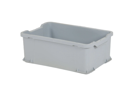 Bac empilable 600 x 400 x H 225 mm Unibox ferm&eacute; gris