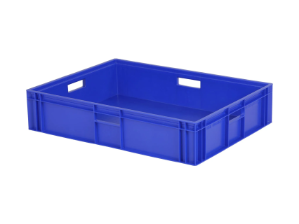 Stapelbak Euronorm - 800 x 600 x H 174 mm - blauw (versterkte bodem)