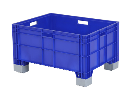Stapelbak Euronorm op poten - 800 x 600 x H 460 mm - blauw