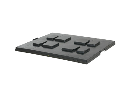 Palettendeckel ESD 1200 &times; 1000 mm - f&uuml;r die Verwendung mit Euronormbeh&auml;ltern - ESD-Ausf&uuml;hrung: elektrisch leitf&auml;higer Kunststoff - schwarz