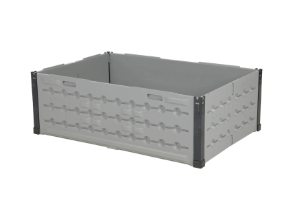 Aufsatzrahmen - faltbar - 6 Scharniere - 1200 &times; 800 &times; H 400 mm - geschlossen - grau