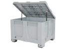 Palletbox MaxiLog - 1200 x 1000 x H 800 mm - met deksel - gesloten - 4 poten - (strooizoutbak)