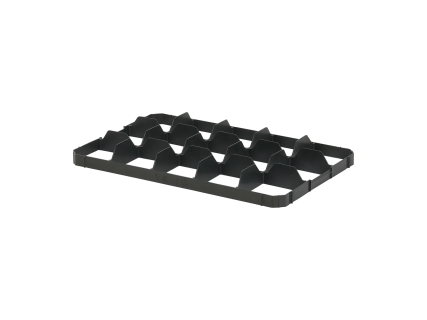 Lower 15 space subdivision - BASIC glass crates - size 116 x 109 mm - black