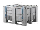 UN-zertifizierte Palettenbox CB3 - 1200 x 1000 mm - UN-Code 4H2/Y - hellgrau