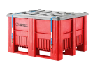 UN-zertifizierte Palettenbox CB3 - 1200 x 1000 mm - UN-Code 4H2/Y - rot