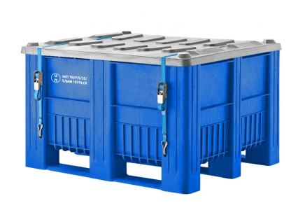 UN-zertifizierte Palettenbox CB3 - 1200 x 1000 mm - UN-Code 4H2/Y - blau