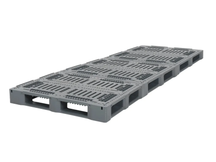 Kunststoffpalette E3-5-TRIO ECO - 3000 x 1200 mm - mit umlaufendem 5-mm-Rand - 9 Palettenkufen - verst&auml;rkt