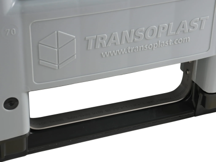 Verst&auml;rkungsprofil - Edelstahl - 310 &times; 30 &times; 100 mm - f&uuml;r Kufen der BIG BOX Palettenbox 1200 &times; 800 mm