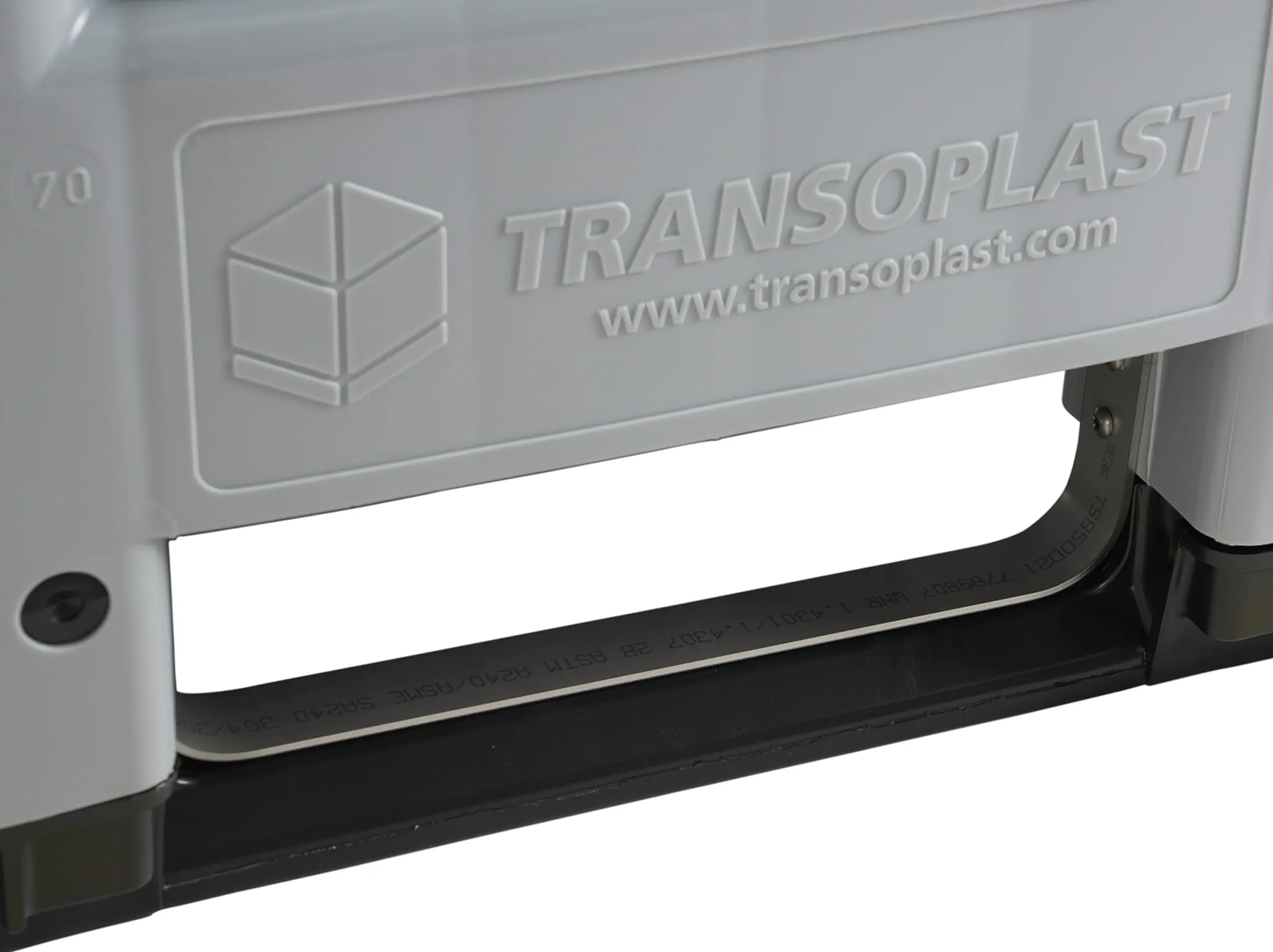 Reinforcement profile - stainless steel - 310 &times; 30 &times; 100 mm - for runners of BIG BOX pallet box 1200 &times; 800 mm