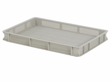 Caisse gerbable - 600x400xH70mm - gris