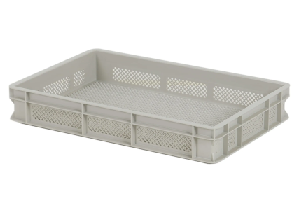 Stacking crate - 600x400xH100mm - grey