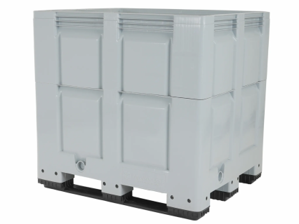 XL-size pallet box - type BIG BOX - 1200 x 1000 mm - 3 pallet sledes - variable height (custom-made)