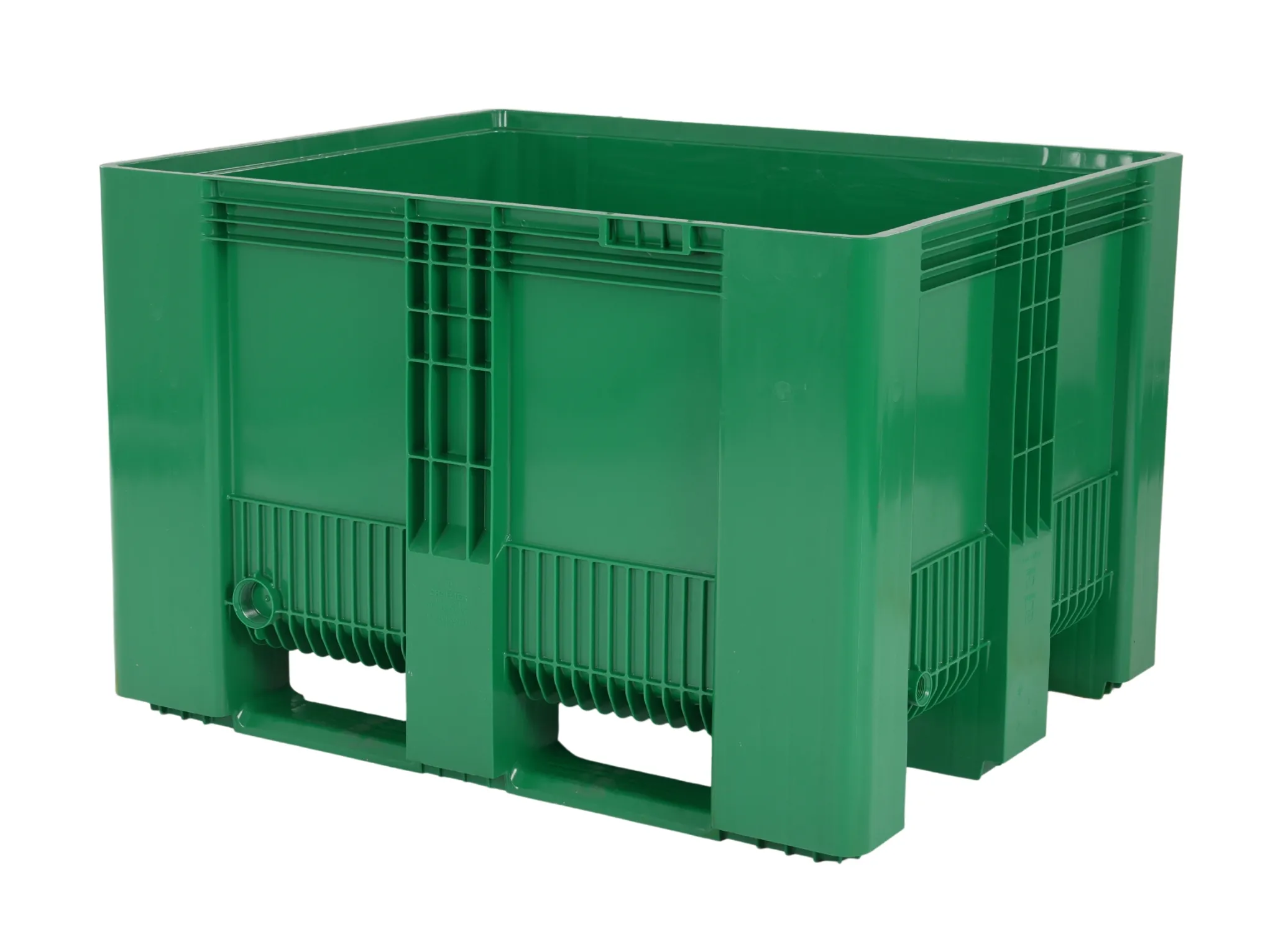 Pallet box type SB3 - 1200x1000 mm - closed - 3 runners - green