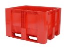 Palettenbox Typ SB3 - 1200x1000 mm - geschlossen - 3 Kufen - rot