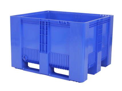 Palettenbox Typ SB3 - 1200x1000 mm - geschlossen - 3 Kufen - blau