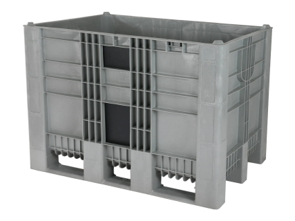 XL-size pallet box CB3 High - 1600 x 1000 x H 1140 mm - 1320 liter - DUO extended version - light grey (custom-made)
