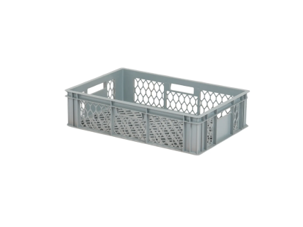 Glass crate - 600 x 400 x H 154 mm - grey