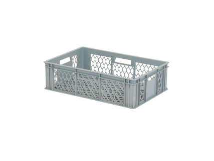 Glass crate - 600 x 400 x H 171 mm - grey