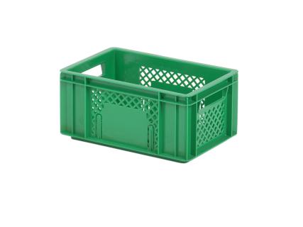 Euronorm stacking crate - 300 x 200 x H 142 mm - green