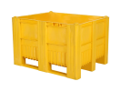 Palettenbox Typ CB3 - 1200 x 1000 x H 740 mm - geschlossen - 3 Kufen - gelb