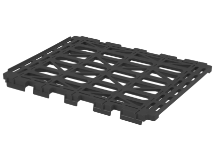 Zwischenboden 810 x 670 x H 56 mm - f&uuml;r Rollcontainer 682 mm breit (Euro) - Kunststoff, schwarz